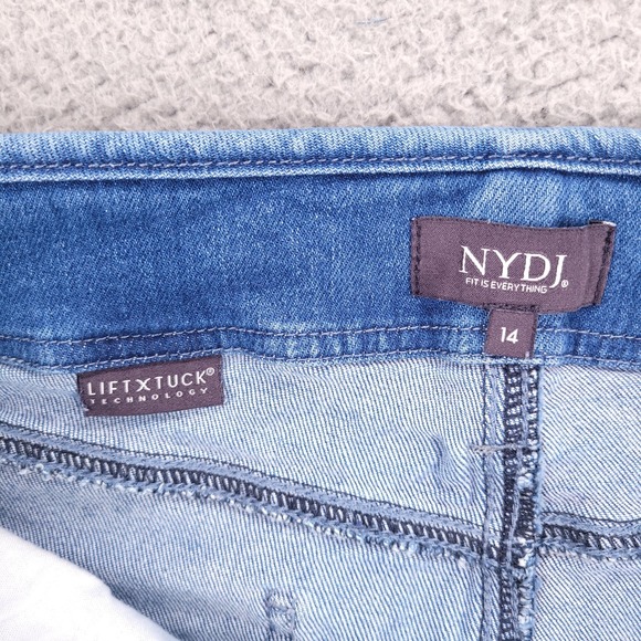 NYDJ Jeans Size 14 Teresa Wide Leg Higher Rise Trouser *HEMMED 31" Inseam - Picture 7 of 15